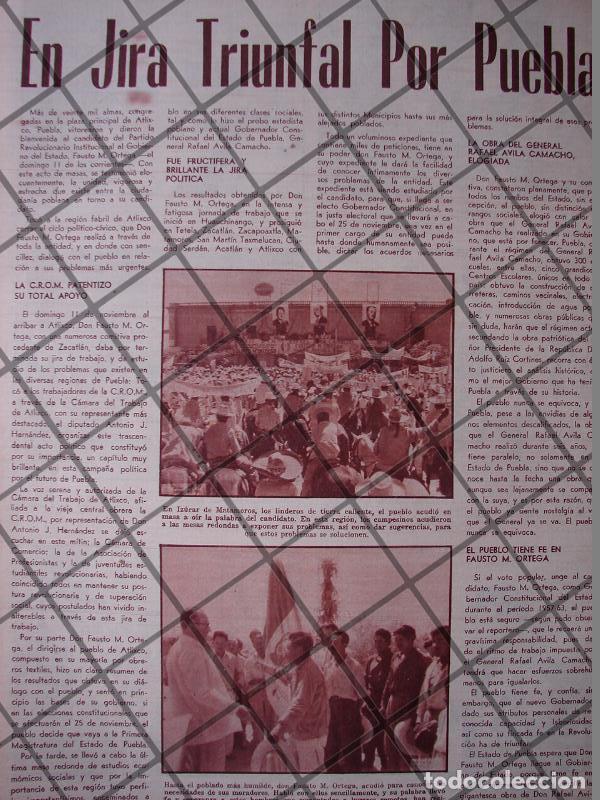 Collectionnisme d'affiches: AFICHE RETRO, FAUSTO M. ORTEGA EN GIRA PUEBLA 1955