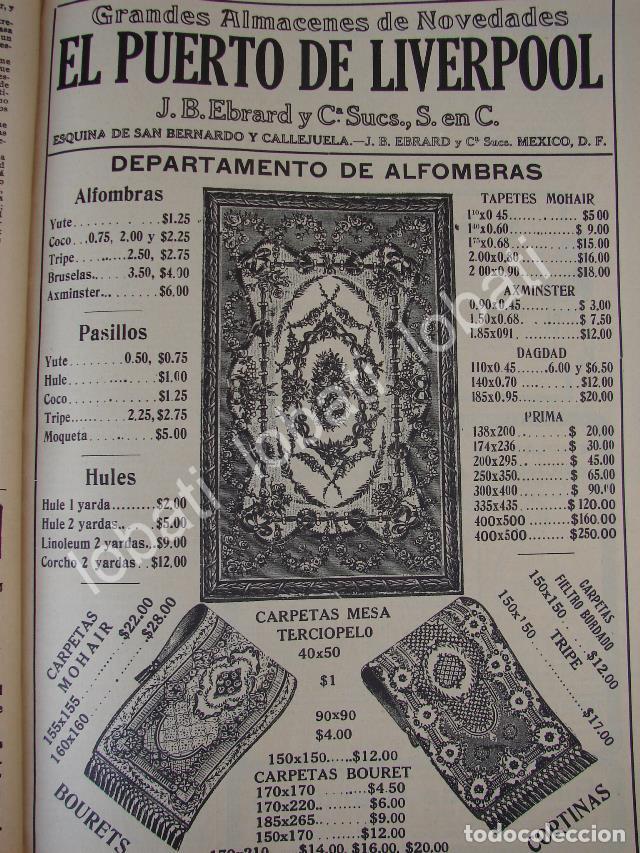 Collectionnisme d'affiches: CARTEL ANTIGUO ORIGINAL DE TIENDAS LIVERPOOL 1910 /696