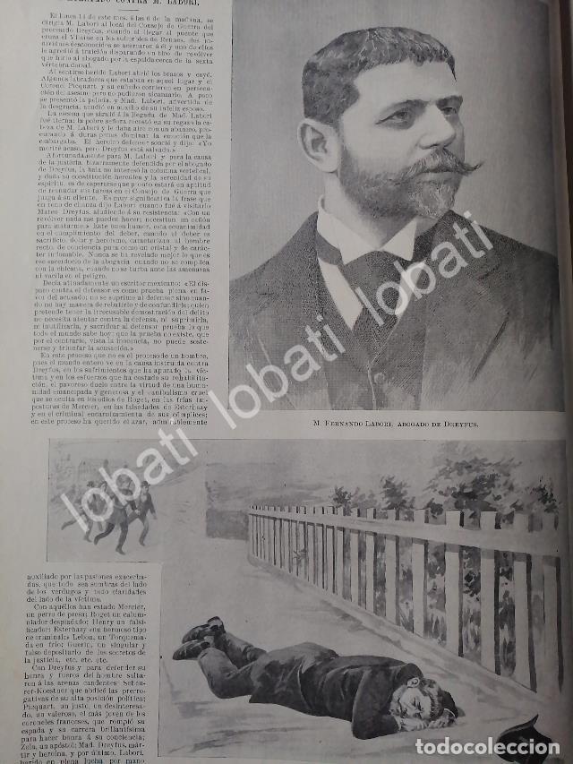 Collectionnisme d'affiches: CARTEL ANTIGUO ORIGINAL DE EL ATENTADO CONTRA FERNAND LABORI 1899 / PLT