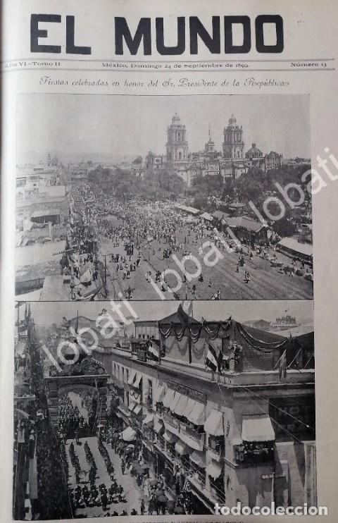 Collectionnisme d'affiches: PORTADA ANTIGUA ORIGINAL . FIESTAS POR CUMPLEA&Ntilde;OS DE PORFIRIO DIAZ 1899 / LDM