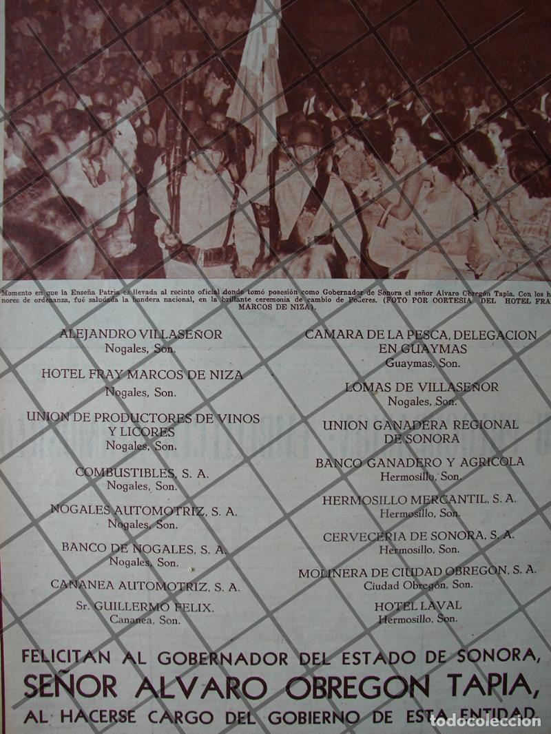 Collectionnisme d'affiches: AFICHE ANTIGUO. EMPRESARIO FELICITAN A ALVARO OBREGON T. 1956
