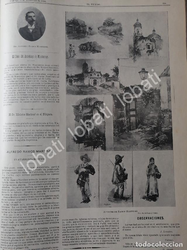 Collectionnisme d'affiches: CARTEL ANTIGUO ORIGINAL DE INICIOS DEL PINTOR ALFREDO RAMOS MARTINEZ 1899 / ARTE