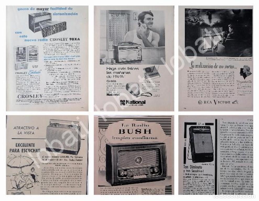 Collectionnisme d'affiches: CARTEL ANTIGUO ORIGINAL DE SET DE 6 MINI CARTELES DE RADIOS 1920s - 50s / 272