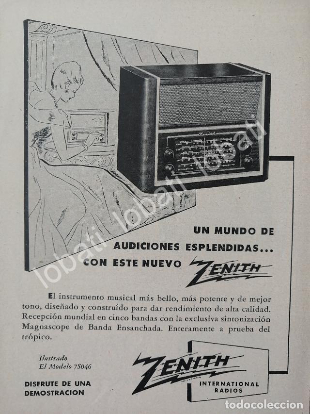 Collectionnisme d'affiches: CARTEL ANTIGUO ORIGINAL DE MINI RADIOS ZENITH 7S046 1940s / 281