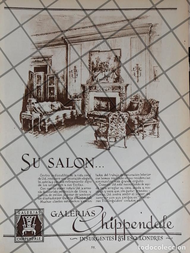 Collectionnisme d'affiches: CARTEL ANTIGUO ORIGINAL GALERIAS CHIPPENDALE 1948