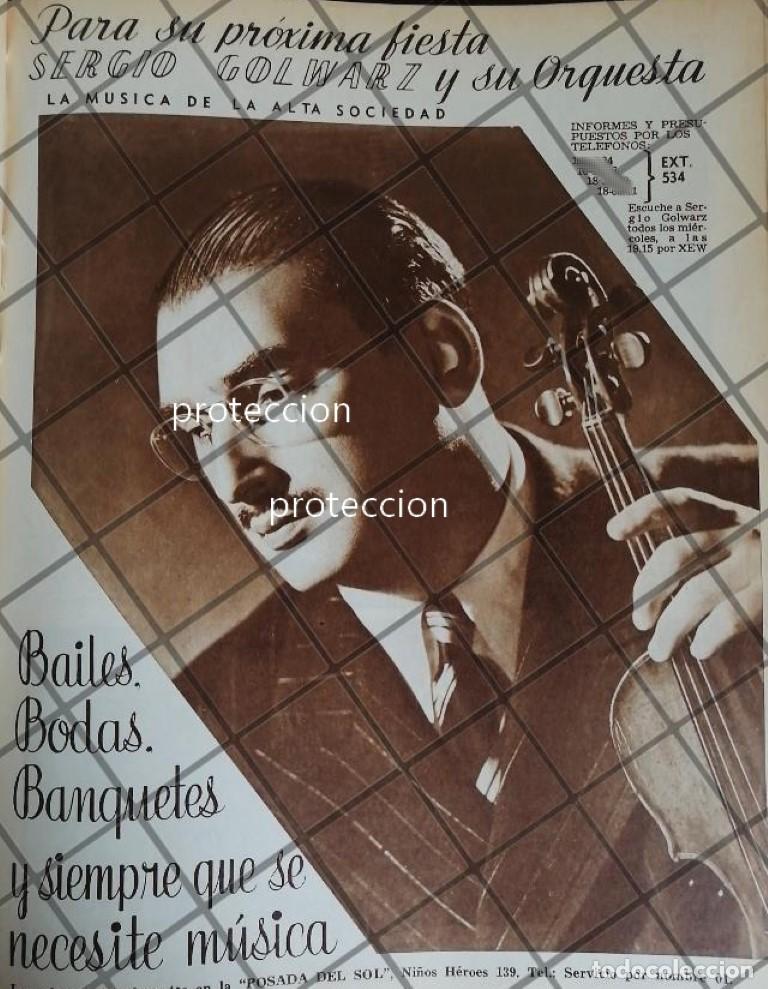 Collectionnisme d'affiches: CARTEL ANTIGUO. SERGIO GOLWARZ Y SU ORQUESTA 1948