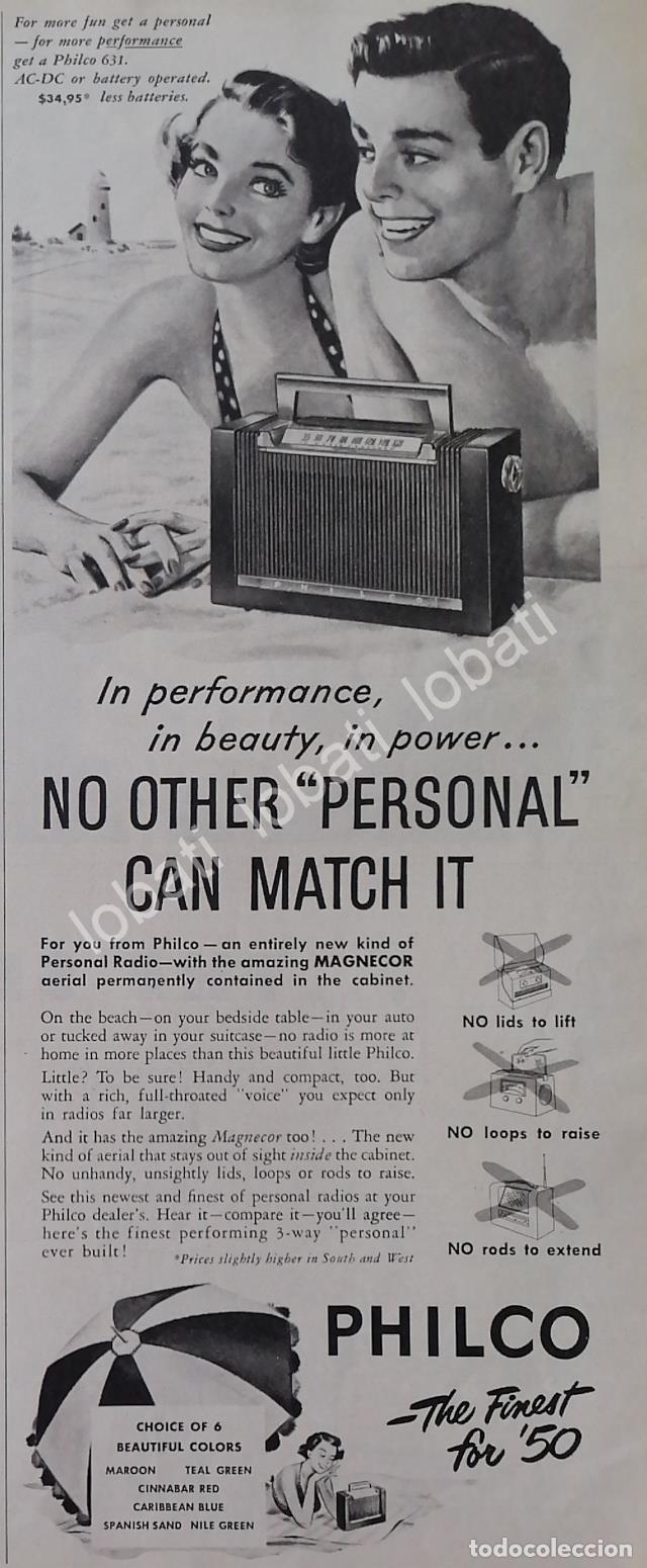 Collectionnisme d'affiches: CARTEL ANTIGUO ORIGINAL DE DE RADIOS PHILCO 631 1950 /309