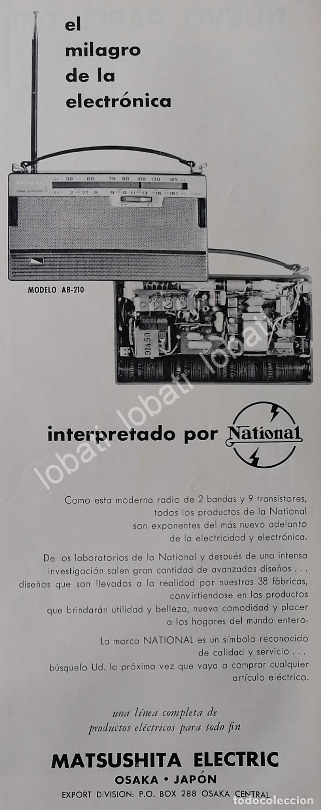 Collectionnisme d'affiches: CARTEL ANTIGUO ORIGINAL DE RADIOS DE BOLSILLO NATIONAL 1959 /345