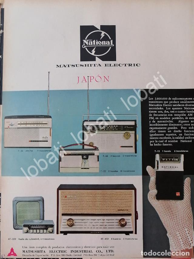 Collectionnisme d'affiches: CARTEL ANTIGUO ORIGINAL DE RADIOS NATIONAL MATSUSHITA 1961 /350