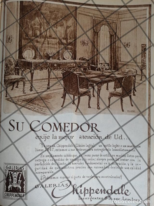Collectionnisme d'affiches: CARTEL ANTIGUO, GALERIAS CHIPPENDALE 1948 DIBUJO F.J. KEGEL