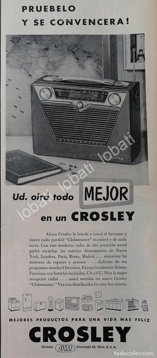 Collectionnisme d'affiches: CARTEL ANTIGUO ORIGINAL DE RADIOS CROSLEY 1954 /355