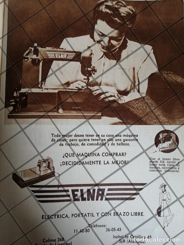 Collectionnisme d'affiches: CARTEL ANTIGUO MAQUINAS DE COSER E.L.N.A 1948 /RARO