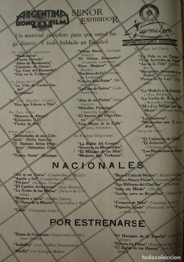 Collectionnisme d'affiches: CARTEL ANTIGUO ARGENTINA SONO FILM Y UMITON 1941
