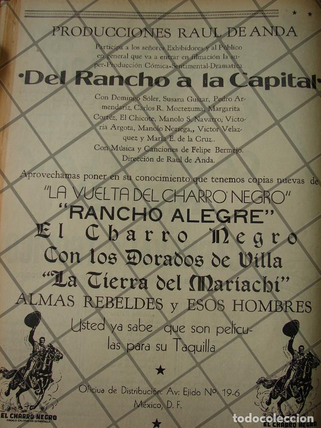 Collectionnisme d'affiches: CARTEL RETRO INICIA PELICULA DEL RANCHO A LA CAPITAL