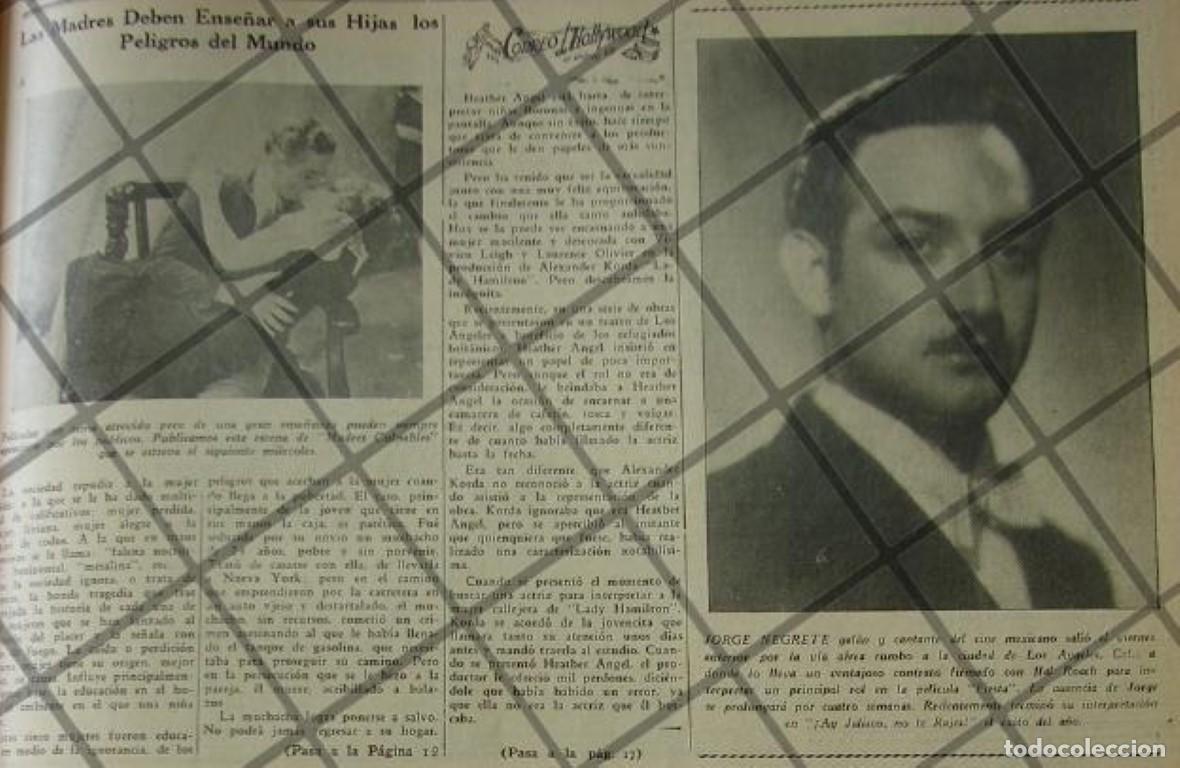 Collectionnisme d'affiches: CARTEL ANTIGUO JORGE NEGRETE EN HOLLYWOOD 1941