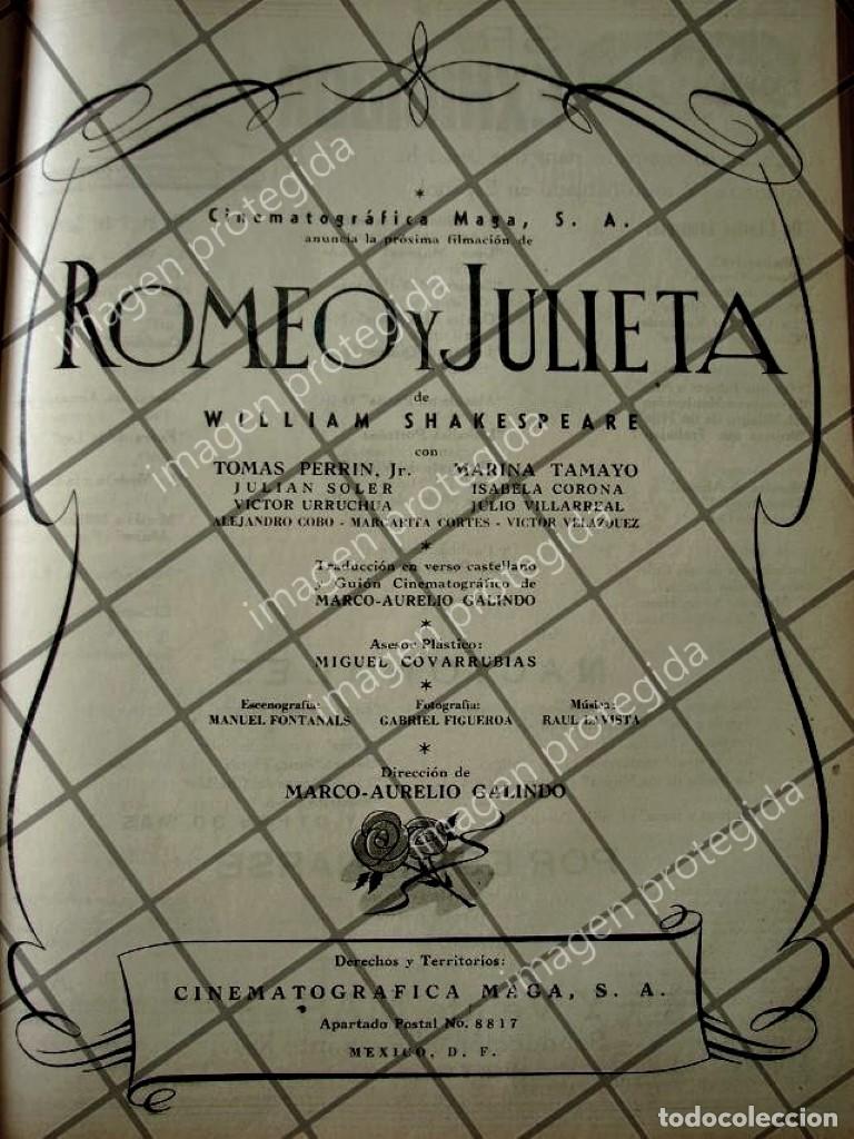 Collectionnisme d'affiches: CARTEL ANTIGUO PELICULA ROMEO Y JULIETA 1941 JAMAS FILMADA