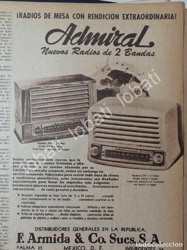 Collectionnisme d'affiches: CARTEL ANTIGUO ORIGINAL DE RADIOS ADMIRAL 5A1 1947 /385 MUY RARO T. MEDIANO