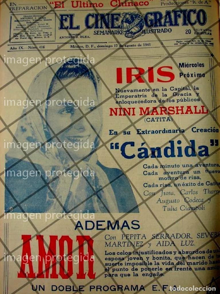 Collectionnisme d'affiches: CARTEL ANTIGUO PELICULA. CANDIDA 1941 NINI MARSHALL