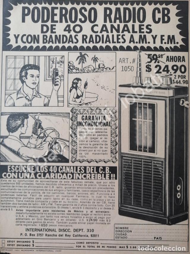 Collectionnisme d'affiches: CARTEL ANTIGUO ORIGINAL DE RADIOS CB DISCC 1980 /400
