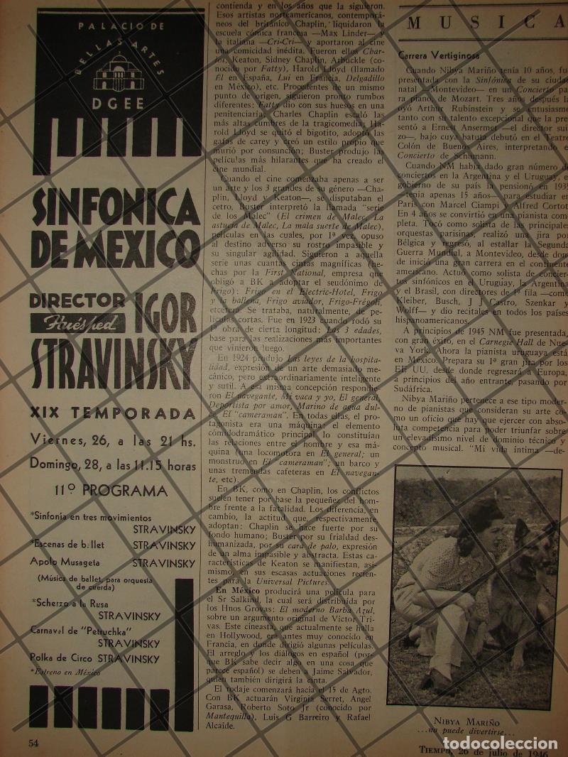 Collectionnisme d'affiches: AFICHE RETRO IGOR STRAVISNKY EN BELLAS ARTES. Y NIBYA MARI&Ntilde;O