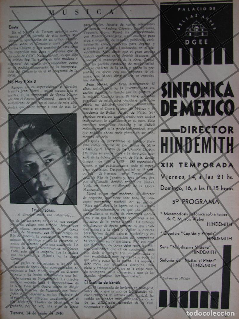 Collectionnisme d'affiches: AFICHE RETRO ORQUESTA SINFONICA CARLOS CHAVEZ & JEAN MOREL