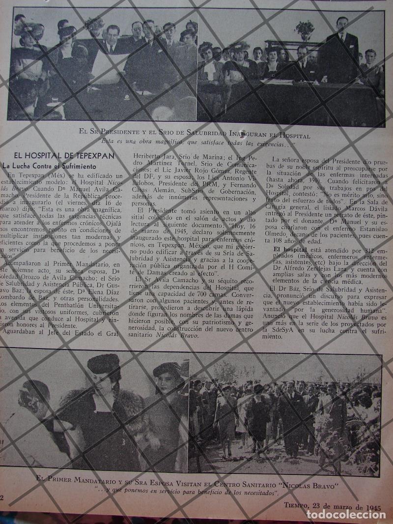 Collectionnisme d'affiches: AFICHE RETRO INAUGURAN HOSPITAL NICOLAS BRAVO EN TEPEXPAN 1946