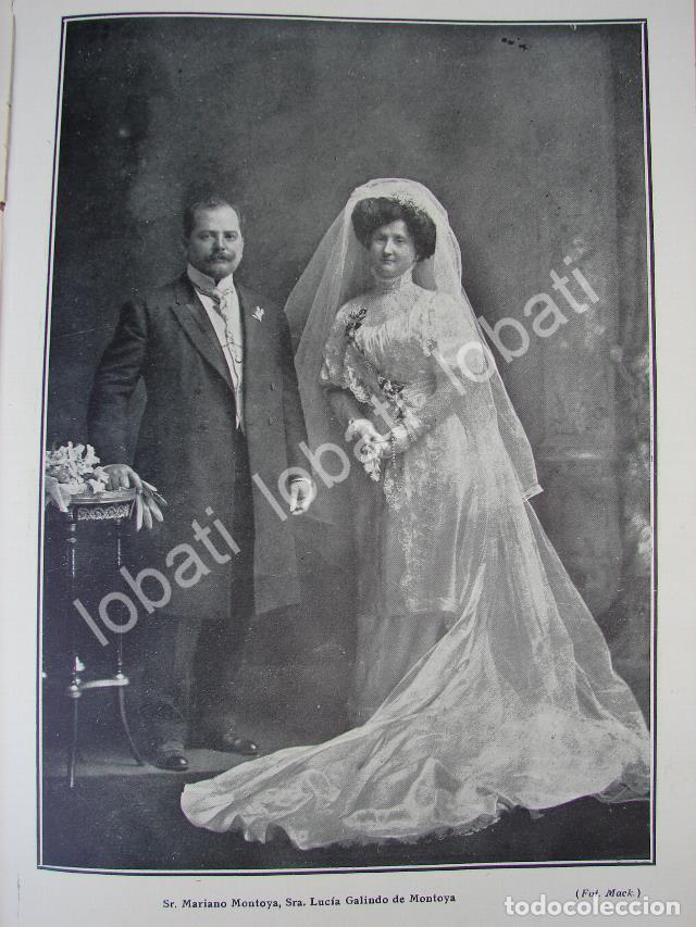 Collectionnisme d'affiches: CARTEL ANTIGUO ORIGINAL DE BODA. GALINDO MONTOYA 1910 ( MARIANO MONTOYA ) /ASM