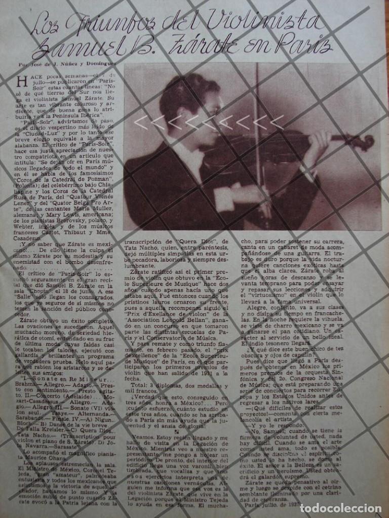 Collectionnisme d'affiches: AFICHE ANTIGUO VIOLINISTA. SAMUEL BONIFACIO ZARATE 1937