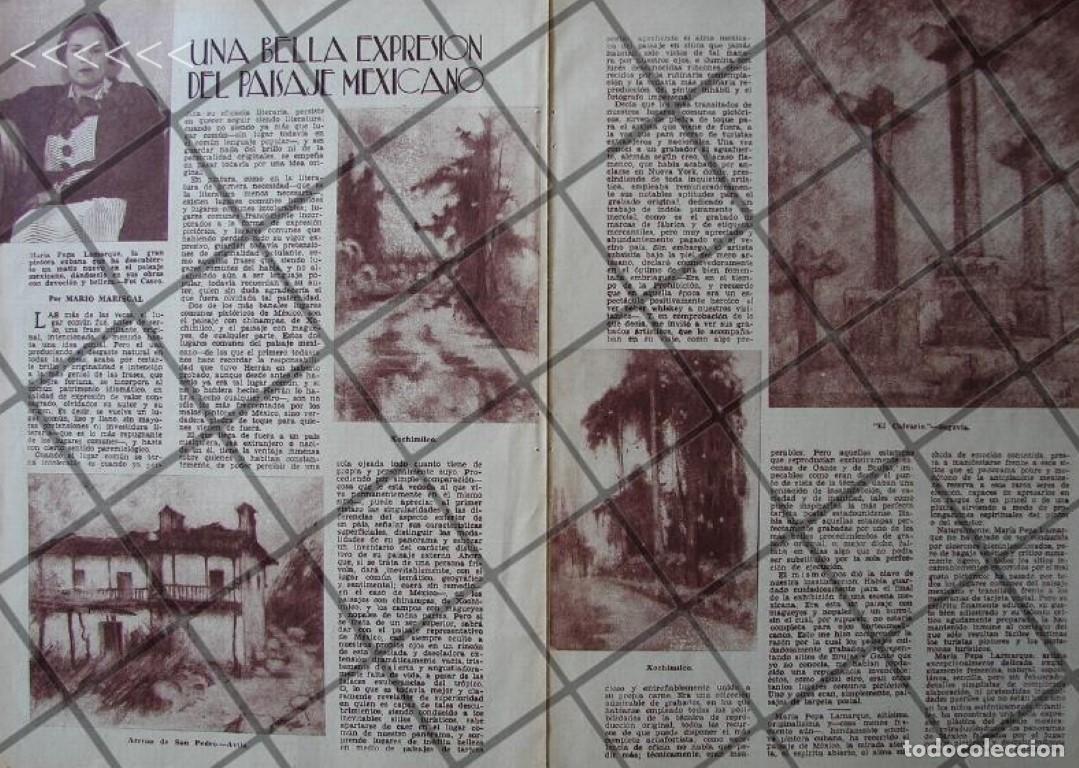 Collectionnisme d'affiches: AFICHE ANTIGUO LA PINTORA MARIA PEPA LAMARQUE 1937 OBRAS