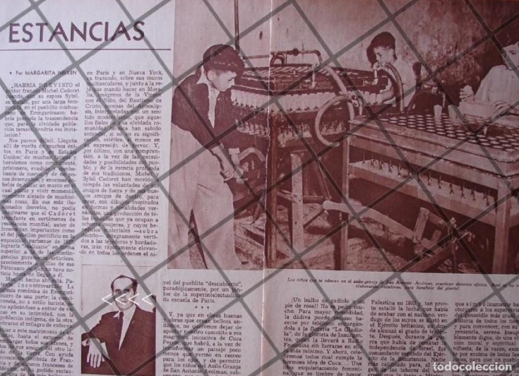 Collectionnisme d'affiches: AFICHE ANTIGUO ESCUELA DE MICHEL CODORETT EN ERONGARICUARO 1937