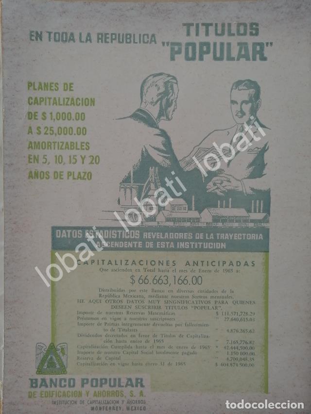 Collectionnisme d'affiches: CARTEL ANTIGUO ORIGINAL DE BANCO POPULAR DE EDIFICACION Y AHORROS 1965 /227