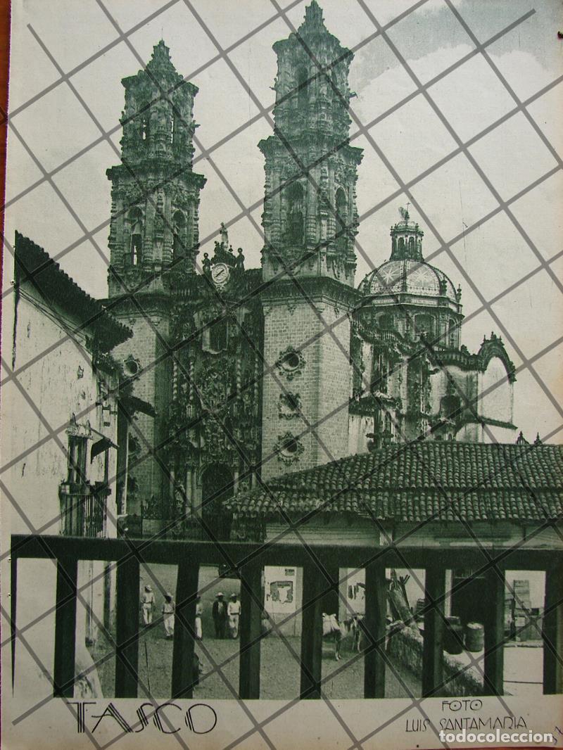 Collectionnisme d'affiches: AFICHE ANTIGUO TEMPLO SANTA PRISCA. TAXCO, 1937