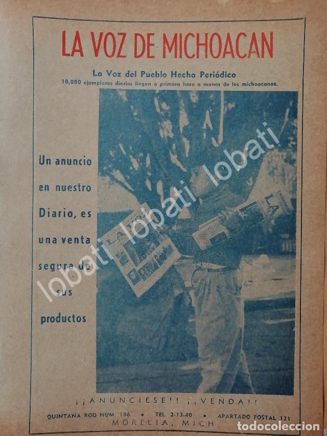 Collectionnisme d'affiches: CARTEL ANTIGUO ORIGINAL DE AFICHE DEL PERIODICO LA VOZ DE MICHOACAN 1960s / N83
