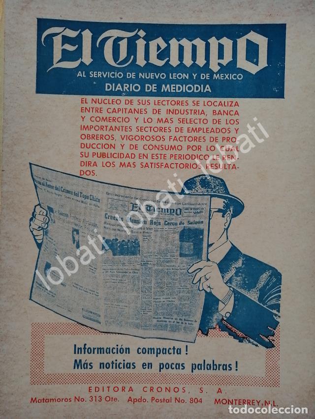 Collectionnisme d'affiches: CARTEL ANTIGUO ORIGINAL DE AFICHE DEL PERIODICO EL TIEMPO 1965 / N84 MONTERREY