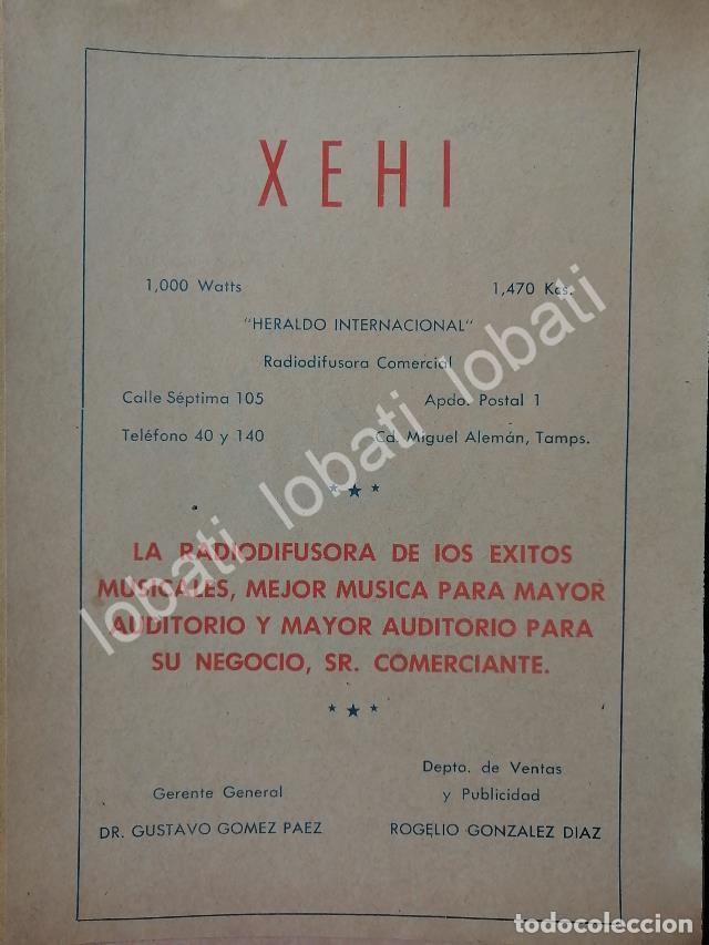 Collectionnisme d'affiches: CARTEL ANTIGUO ORIGINAL DE RADIO DIFUSORA XEHI 1966 MIGUEL ALEMAN / N98