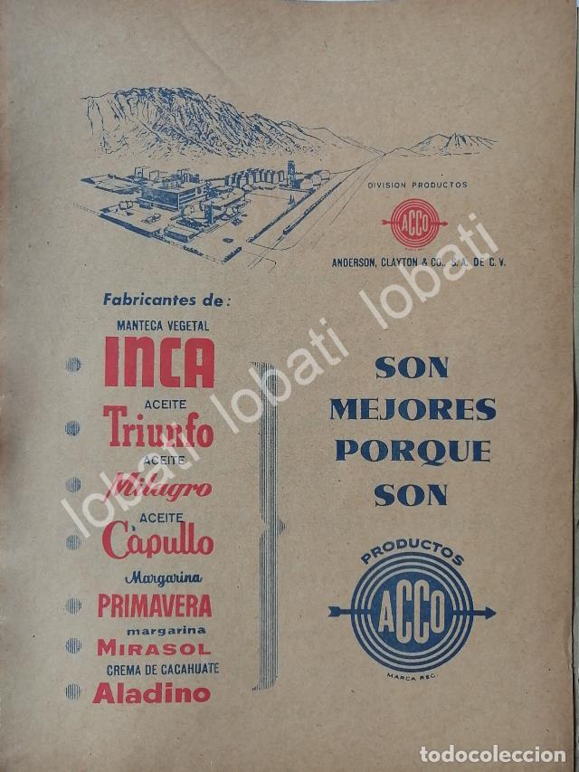 Sammeln von Plakaten: CARTEL ANTIGUO ORIGINAL DE FABRICA MANTEQUERA ACCO. MANTECA INCA 1964 /745 MONTERREY