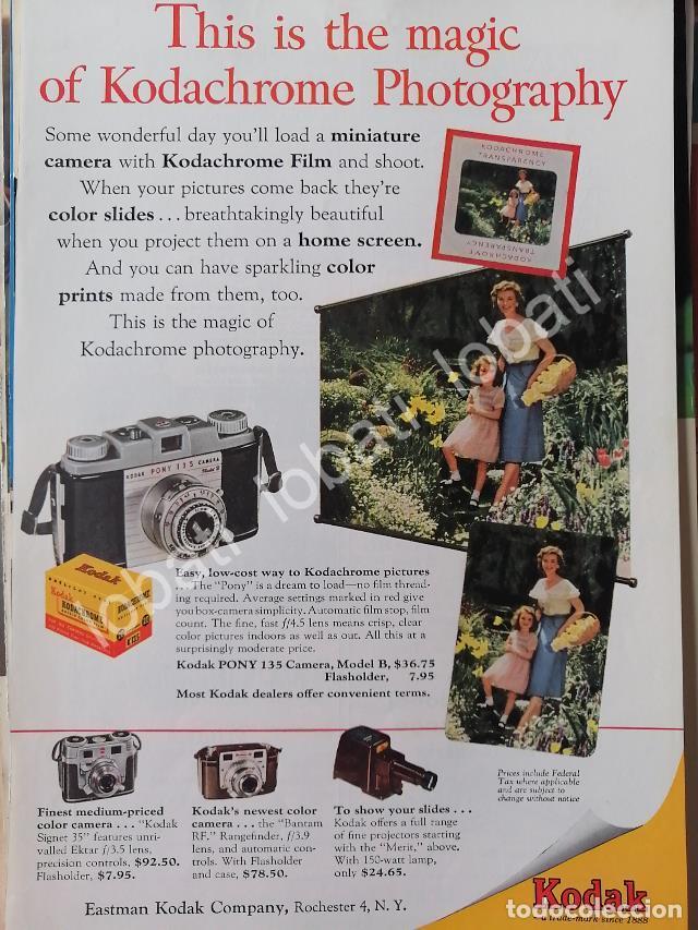 Sammeln von Plakaten: CARTEL ANTIGUO ORIGINAL DE CAMARAS FOTOGRAFICAS KODAK PONY 135 1950s /505