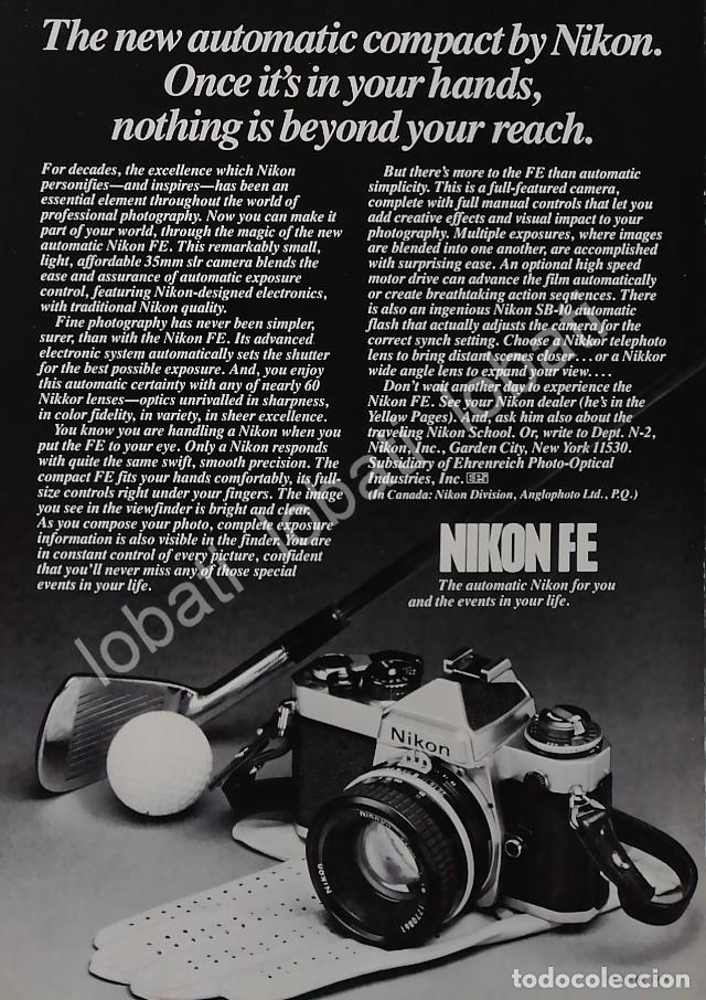 Sammeln von Plakaten: CARTEL ANTIGUO ORIGINAL DE CAMARAS FOTOGRAFICAS NIKON FE 1978 /507