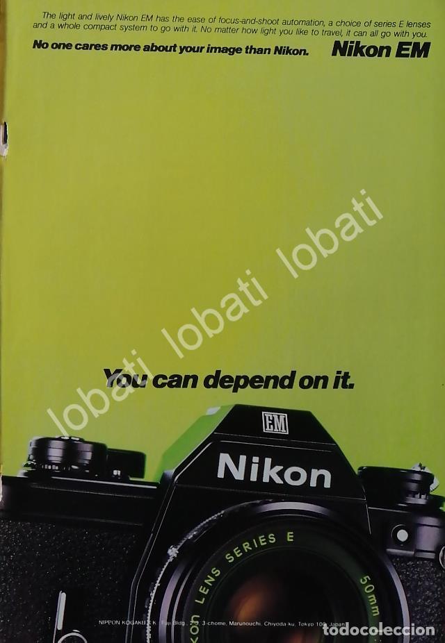 Poster collecting: CARTEL ANTIGUO ORIGINAL DE CAMARAS FOTOGRAFICAS NIKON EM 1980s /522