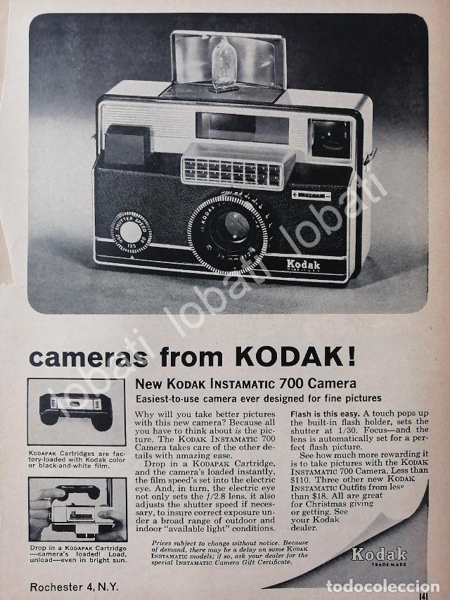 Poster collecting: CARTEL ANTIGUO ORIGINAL DE CAMARAS KODAK INSTAMATIC 700 1970s /543