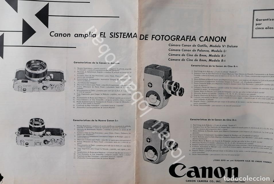 Poster collecting: CARTEL ANTIGUO ORIGINAL DE FILMADORAS Y CAMARAS CANON 1950s /559