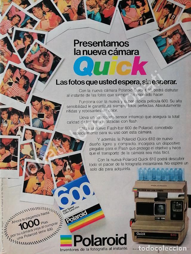 Poster collecting: CARTEL ANTIGUO ORIGINAL DE CAMARAS FOTOGRAFICAS POLAROID QUICK 610 1980s /573