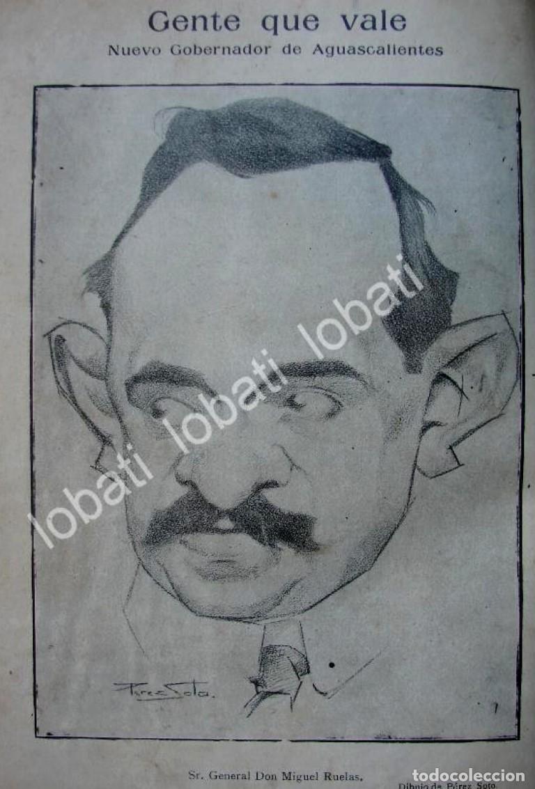 Poster collecting: CARICATURA ANTIGUA 1914. MIGUEL RUELAS. GOB. DE AGUSACALIENTES