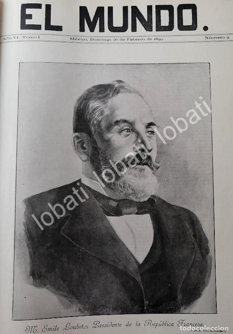 Poster collecting: PORTADA ANTIGUA ORIGINAL 1899. EMILE LOUBET, NUEVO PRESIDENTE DE FRANCIA /PLT