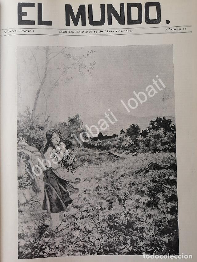 Poster collecting: PORTADA ANTIGUA ORIGINAL 1899. DE MENDEZ BRINGA, LAS PRIMERAS FLORES