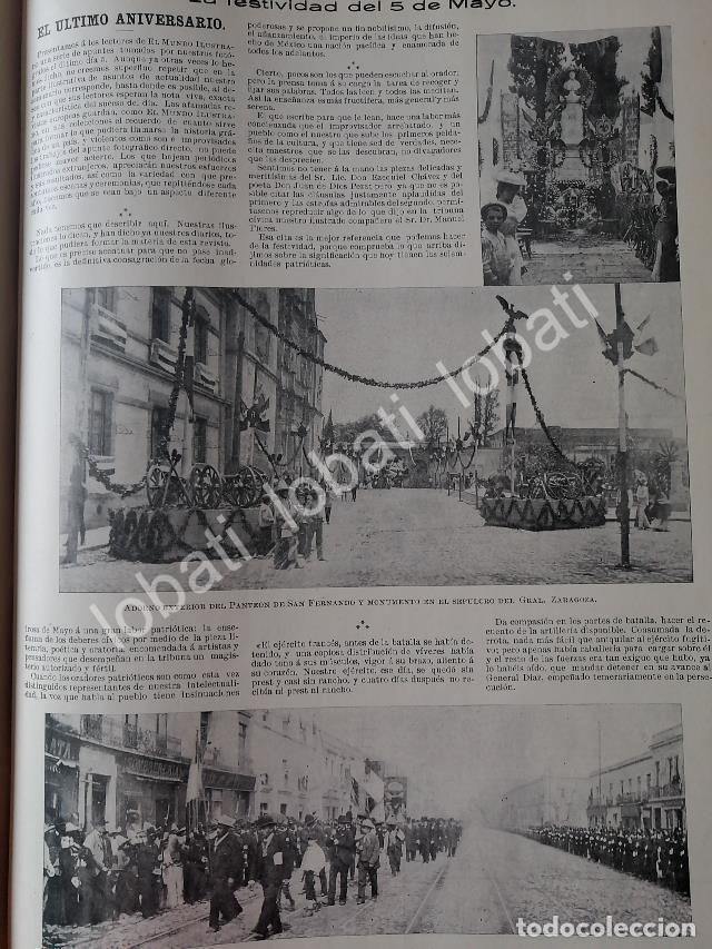 Poster collecting: CARTEL ANTIGUO ORIGINAL DE DESFILE Y FIESTAS DEL 5 DE MAYO, 1899 D.F