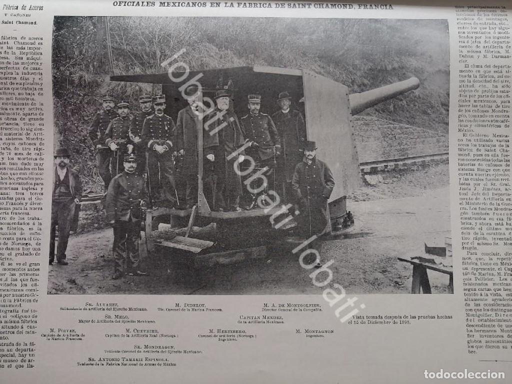 Poster collecting: CARTEL ANTIGUO ORIGINAL DE TNT. MANUEL MONDRAGON Y OFICIALES EN FRANCIA 1899 / MLT