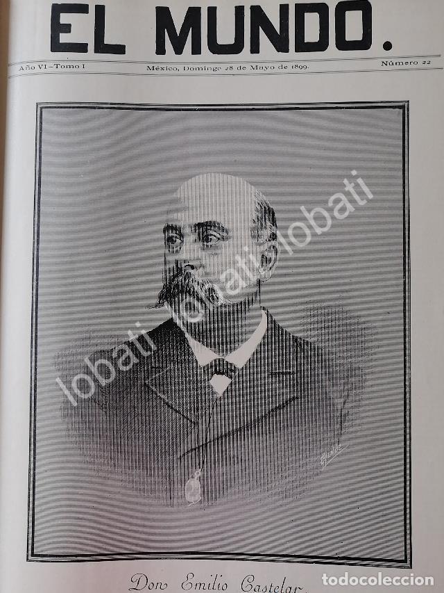 Poster collecting: PORTADA ANTIGUA ORIGINAL 1899. MUERE EMILIO CASTELAR / ESCRITORES