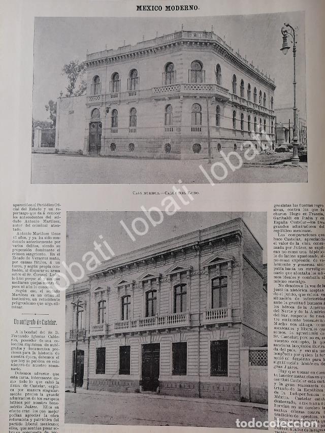 Poster collecting: CARTEL ANTIGUO ORIGINAL DE CASA MORISCA Y DE DONATO GUERRA. CASAS DE MEXICO 1899 LDM