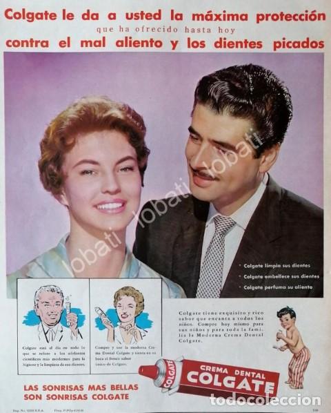 Poster collecting: CARTEL ANTIGUO ORIGINAL DE CREMA DENTAL COLGATE 1959 /77